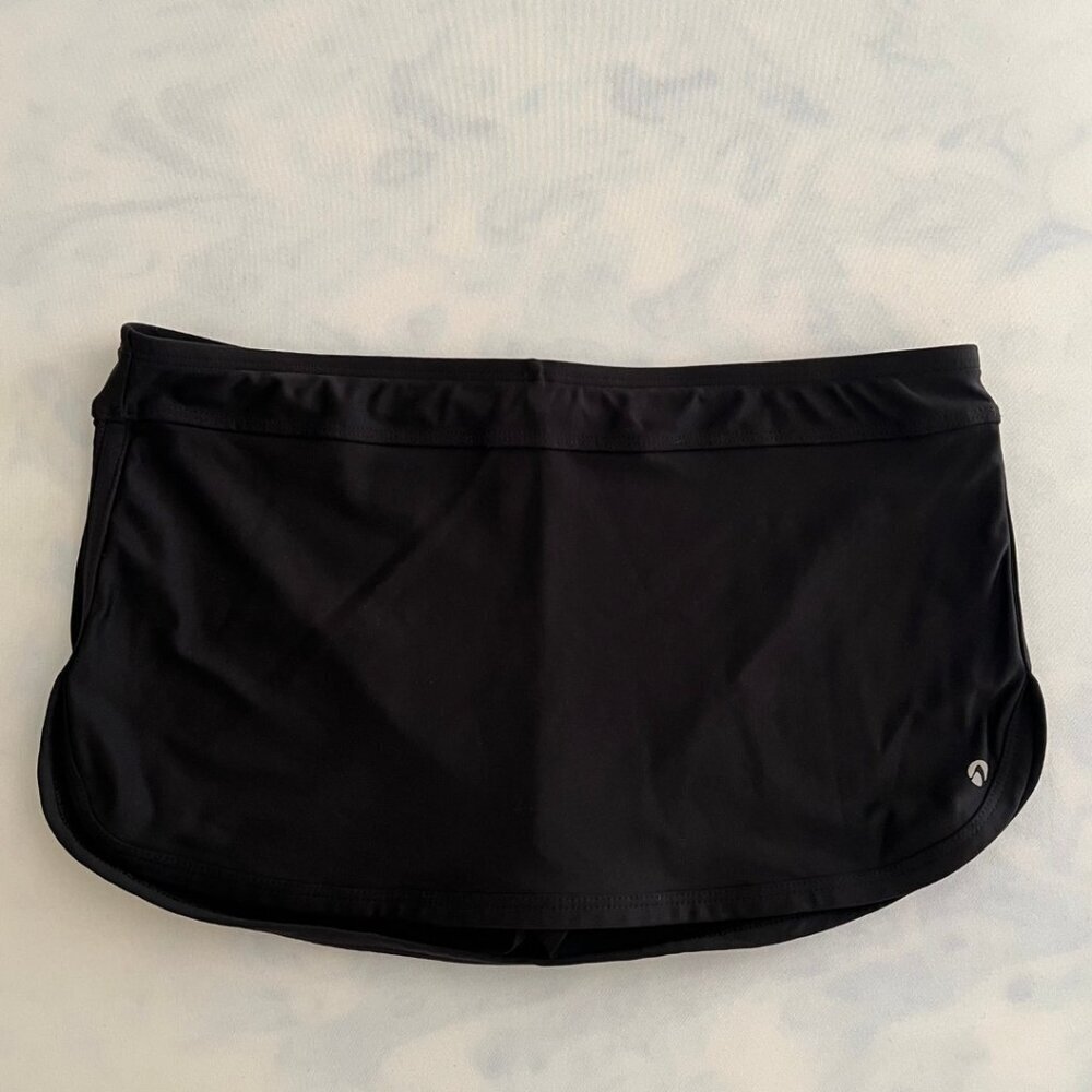 Next Black Spandex Micro Mini Lotus Swim Skort